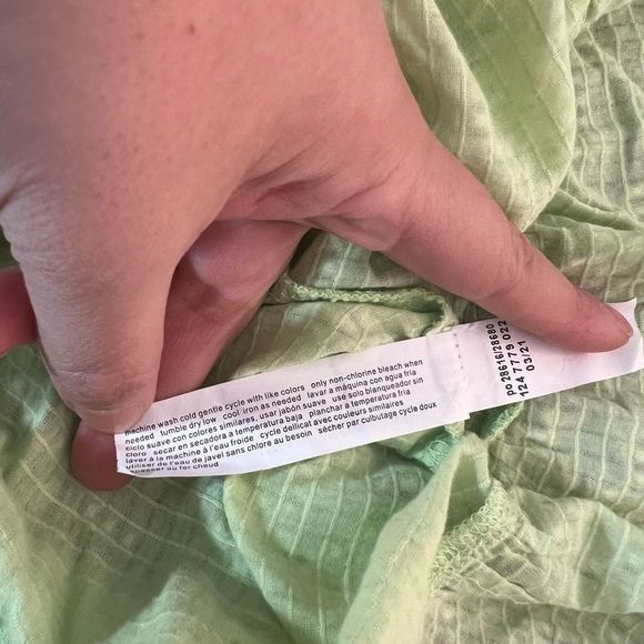 Eloquii NWT lime green long sleeve tie waist mini ruffle hem dress size 26 - Picture 11 of 12